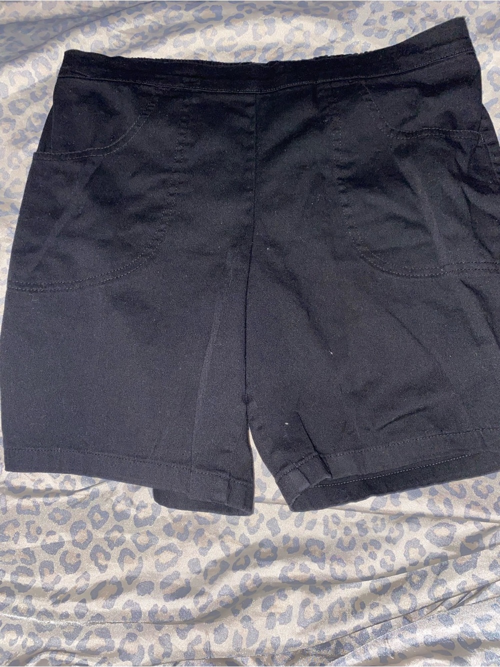 White Stag Black Women's Bike Shorts with Front Pockets